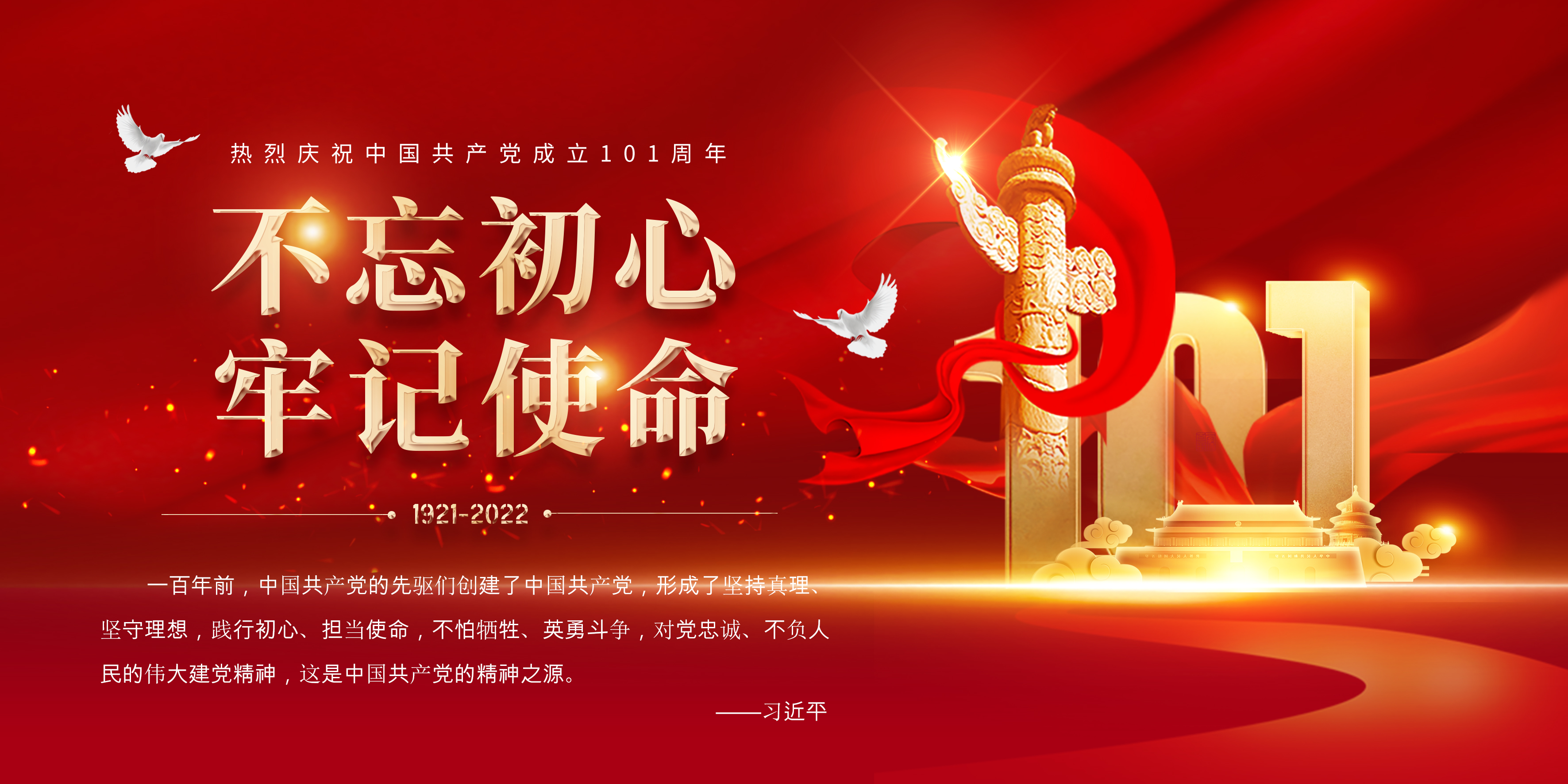 熱烈慶祝中國共產黨成立101周年